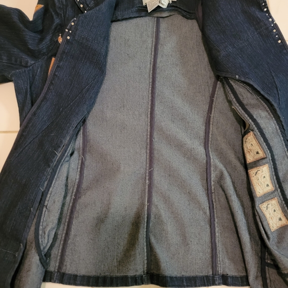 DV jeans by Donna Vinci Denim Jacket Size 14 - Picture 5 of 10